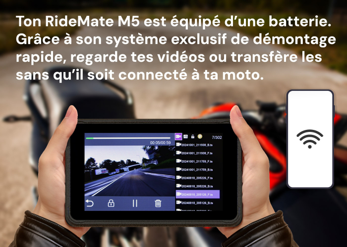 RideMate M5 - Carplay & Dashcams équipées de capteurs de qualité supérieure