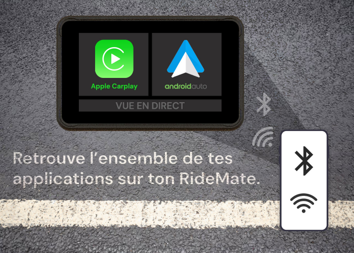 RideMate M5 - Carplay & Dashcams équipées de capteurs de qualité supérieure
